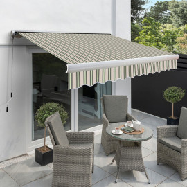 3.0m Full Cassette Electric Awning, Multi Stripe Polyester
