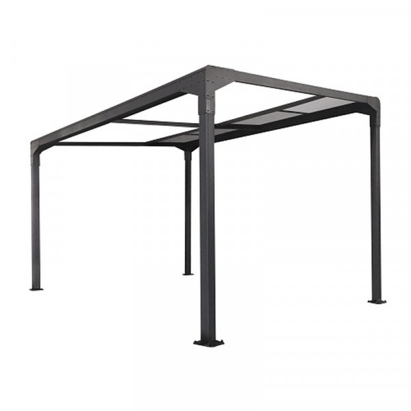 Buy 12.8ft x 10ft Anthracite Veranda Garden Canopy Gazebo with Retractable Sliding Roof Freestanding Primrose™ Online - Awnings