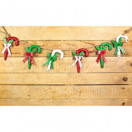 Metal Candy Cane Garland