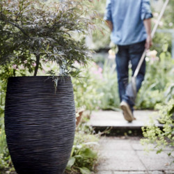 Deluxe Vase Rib Black