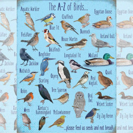 A Z of Garden Birds Metal Sign