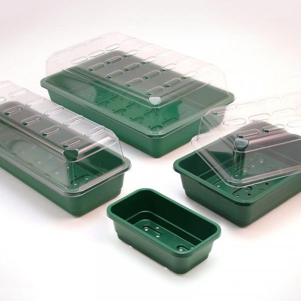 Buy Seed Trays (10) & Propagator Lids (10) Half Size Online - Green plants & flowering plants