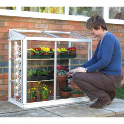 Deluxe Half Mini Greenhouse Arctic White