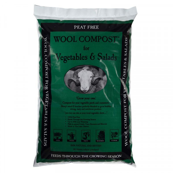 Buy Wool Compost for Veg and Salads 30 Litre Bag (2 Bags) Online - Green plants & flowering plants