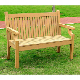 2 Seater Zero Maintenance Bench Grey