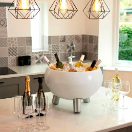 Drinks Cooler Table Small Dark Stone