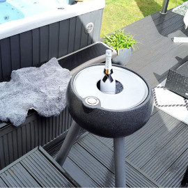 Drinks Cooler Table Large Dark Stone