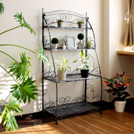 Folding Plant Stand 4 Shelf