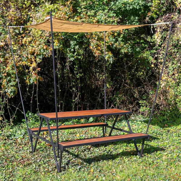 Buy Picnic Table with Canopy Online - Green plants & flowering plants