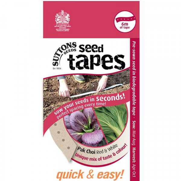 Buy Seed Tape Pak Choi Red ; White Online - Plant Seeds